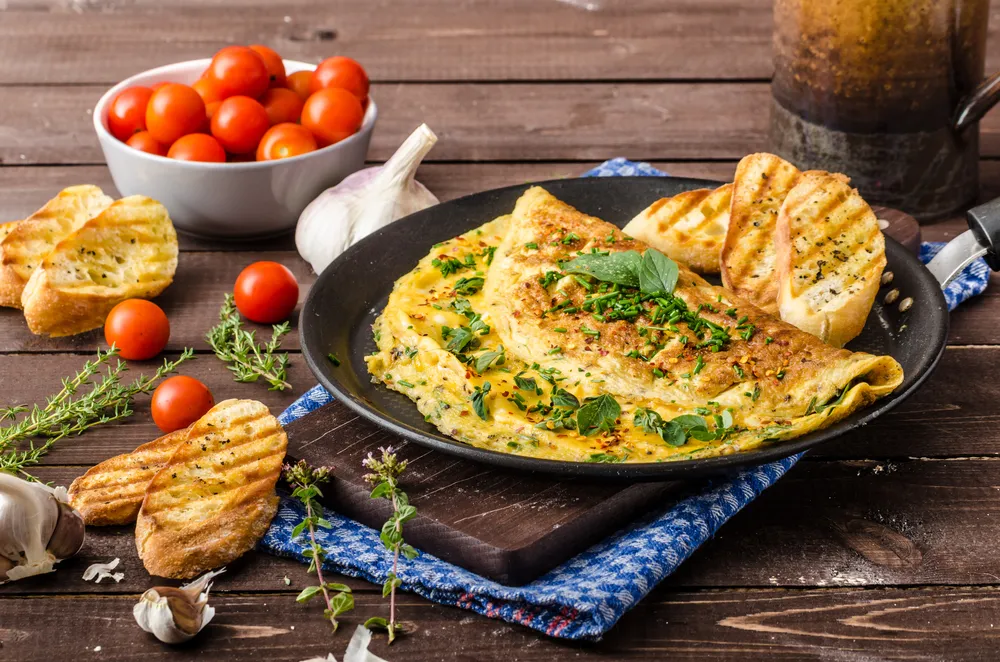 Zdravý omeleta: Recept pro Celou Rodinu 3 omeleta - Krok za krokem